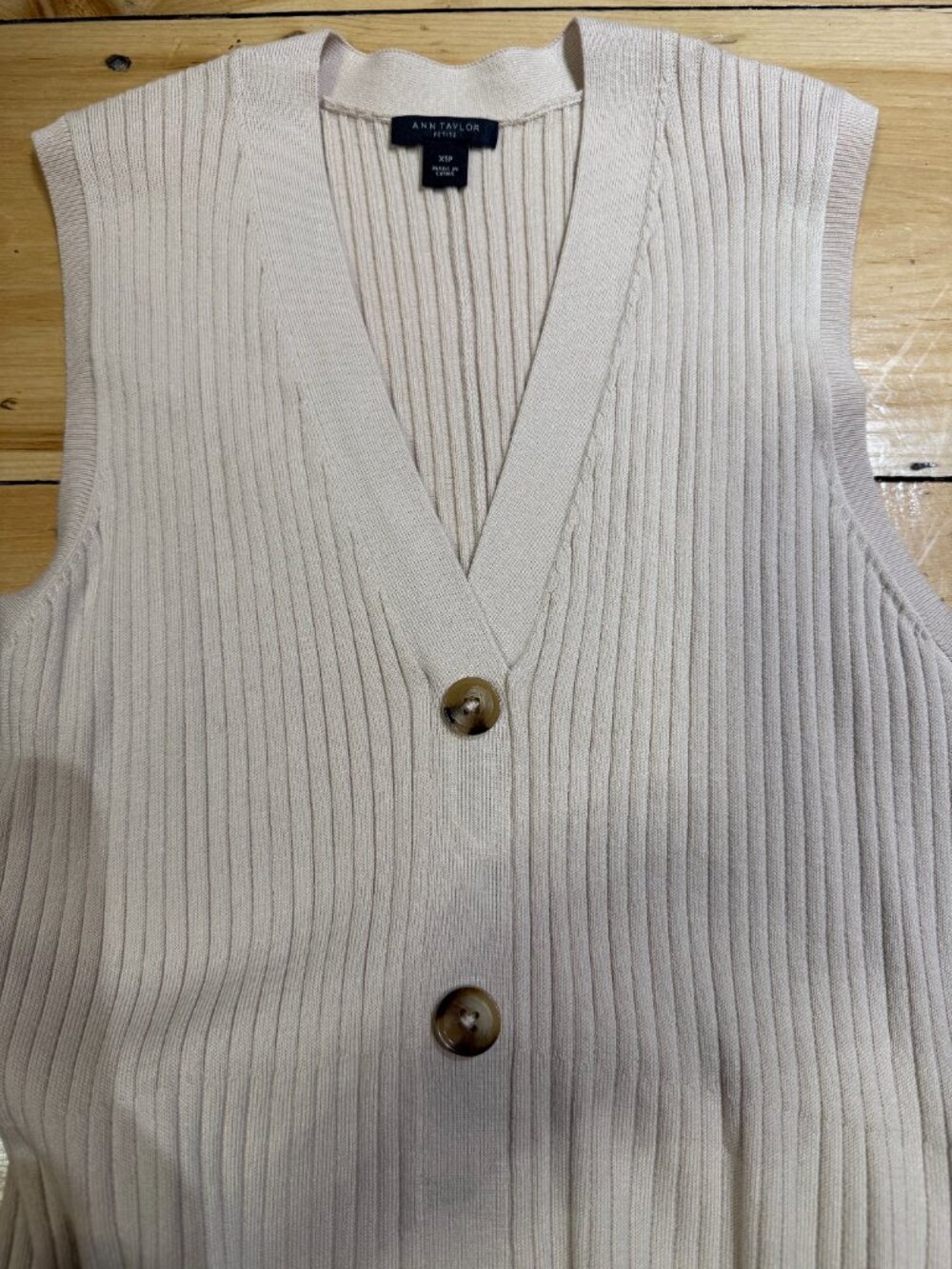 Ann Taylor Sleeveless Knit Summer Dress Beige Size XSP